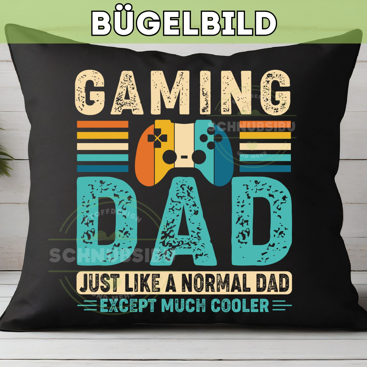 Bügelbild Gaming Dad